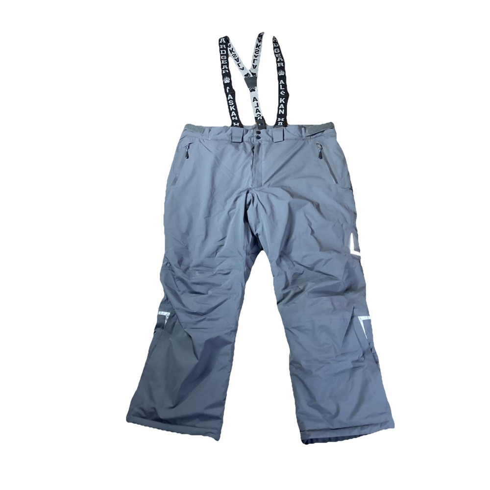Mens Alaskan HardGear by Duluth Trading Gray Snow Pants With Suspenders XXL 32